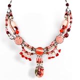 NEW Ayala's Hip Fabrics Necklace in Rustic Reds #8778 ANK ONK