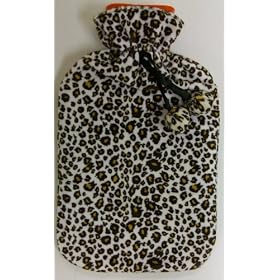 Animla faux skin hot water bottle - AS2 (Brown and white)