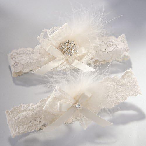 Top 10 Jewelry Gift Ivy Lane Vintage Ivory Feather Brooch Garter Set