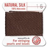 Griffin Bead Cord 100% Silk No. 16 (1.05mm) Brown