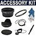 Accessory Kit for Kodak EasyShare Z710 Z740 Z650 - Includes: Aluminum Lens Adapter Tube + UV Filter + Hard Tulip Lens Hood + White Balance Lens Cap + Snap On Lens Cap + Cap Keeper Cord + Lens Cleaning Pen + 3 Ultra Fine Microfiber Cleaning Cloths