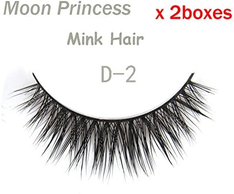D-2 2boxes/lot 2 PAIRS luxurious 100% Real Mink Cross Soft False eyelashes beauty fake eye lashes