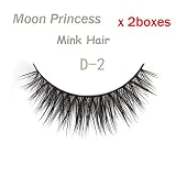 D-2 2boxes/lot 2 PAIRS luxurious 100% Real Mink Cross Soft False eyelashes beauty fake eye lashes