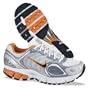 Nike Women's Air Zoom Vomero +3 Running Shoe (White/ Mtlc Cool Grey/ Mandarin/ Anthracite) - 6