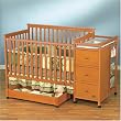 Milan 4-in-1 Sleep System with Trundle Drawer & Changing Station in Honey Finish By Simplicity For Children