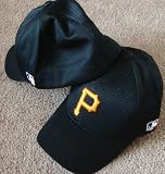 MLB Flex FITTED Lg/XL Pittsburgh PIRATES Home BLACK Hat Cap Mesh