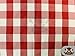 Poly Poplin Checkered Fabric 07 RED / 58