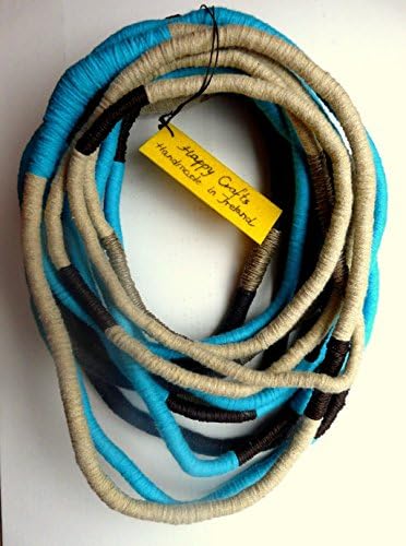 Yarn wrapped necklace/ Wrapping/ Hipster/ Hippie/ Tribal/ Folk/ African/ Unique necklace/ Eye catcher