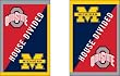 Ohio State and University of Michigan - House Divided Flag - Garden Size