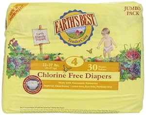 Earth's Best Organic Chlorine Free Size 4 Diapers, 120 Count