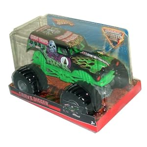 Grave Digger - 1:24 Scale (Large Truck) Hot Wheels Monster Jam Truck with Monster Tires, Working... by 