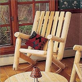 Cedar Log Rocking Chair by Rustic Cedar