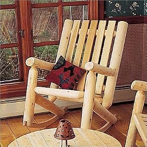 Cedar Log Rocking Chair by