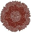 Heritage Lace Leaf 36-Inch Round Table Topper, Dark Paprika