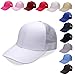NeuFashion Ponycap Messy High Bun Ponytail Adjustable Mesh Trucker Baseball Cap Hat