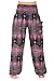 Bangkokpants Hippie Pants Peacock Black Purple Stripe One Size US Size 0-12