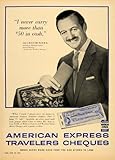 1958 Ad David Niven Travelers Checks Western Union Cash - Original Print Ad
