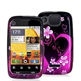 Purple Love Design Crystal Hard Skin Case Cover for Motorola Citrus WX445 P ....