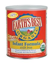 Earth's Best Organic Infant Formula with Iron, DHA & ARA,  23.2  Ounce Canister