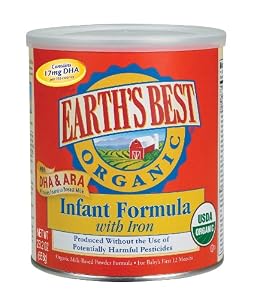 Earth's Best Organic Infant Formula with Iron, DHA & ARA,  23.2  Ounce Canister