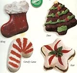 Wilton Cake Pans: 4 Holiday Mini Singles Cupcake Muffin Pan Molds ~ Stocking, Tree, Candy Cane and Star ~ Set of 4