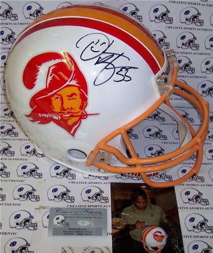 Derrick Brooks Autographed/Hand Signed Tampa Bay Buccaneers Throwback Authentic Helmet