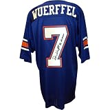 Danny Wuerffel Autographed Florida Gators (Blue #7) Jersey w/ "96 Champs"