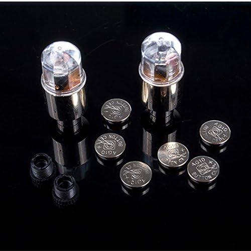 TUB® Flash Tyre Wheel Valve Cap Light for Car Bike Bicycle Motorbicycle LED Neon Bike Wheel Light Tire Light 4 PCS