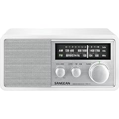 Sangean WR-11 G Uhren Radio (MW/-UKW Tuner, LED, Stereo Kopfh�reranschluss) weiss