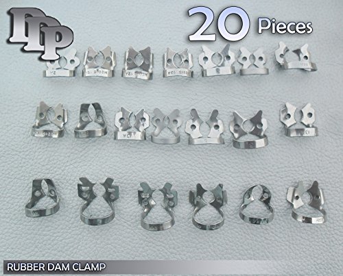 20 Pcs Endodontic Rubber Dam Clamp Mix Numbers