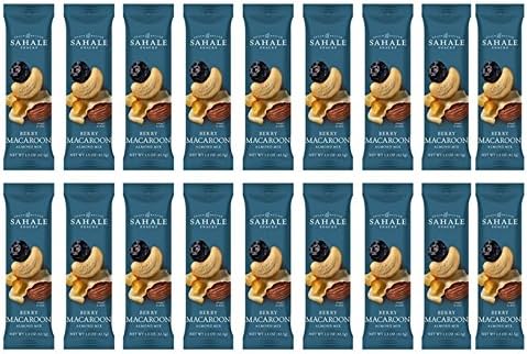 Sahale Snacks All Natural Nut Blends Grab And Go Variety Pack Choose from 12 Pack and 18 Pack (Berry Macaroon Almond Mix (18 Pack))