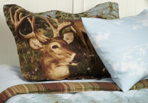 8pc King Size Whitetail Deer Comforter, Sheets, Pillow Shams &amp; Bedskirt Set (Bed in a Bag)