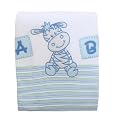 Baby Decke Jungen mit Giraffentickerei, 100% Baumwolle