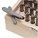 Beadsmith 36 Piece Letter & Number Punch Set For Stamping Metal 1/4 Inch 6mm (1 Set W/ Wood Case)
