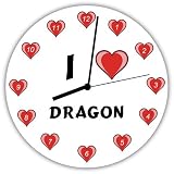 Hardboard Wall Clock Love Terro