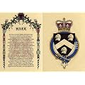 Surname First Name Meaning Origin & Coat of Arms Crest Prints - A