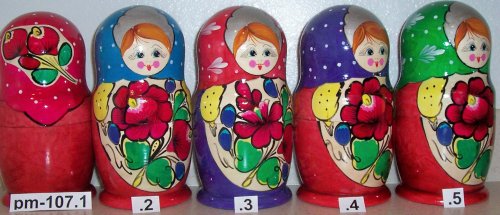 Russian Traditional Nesting Nested Stacking doll 7 pc / 8 in (20sm) #pm-107