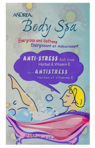 Andrea Body Spa Anti-stress Bath Soak - Herbal and Vitamin E, 0.5-Ounce (Pack of 72)