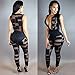 Women's Sexy Sleeveless Deep V-neck See Through Bodycon Clubwear Romper Jumpsuit