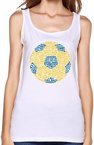 WAYNEY Custom Women's Soccer Ball Typography Tank Tops White XL