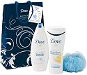 Dove Beautiful Secrets Gift Bag Set Containing Body Wash 250ml, Body Lotion 250ml & Shower Puff