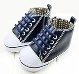 ベビーシューズ　ファーストシューズ　ハイカット　マジックテープ　1553　PU　ネイビー (11cm)