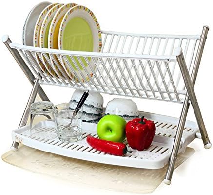BYN Folding Dish Rack Stainess Steel Drying Rack Kitchen Counter