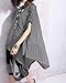 ELLAZHU Women Baggy Bat Wing Asymmetric Hem T-shirt Shirt Onesize GY356 Stripe