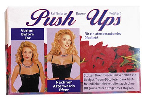 Push ups Pads - 2 hautfarbene Brustpolster mit 4 Haftstreifen, passend für BH-Cup A + B