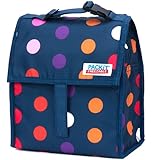 PackIt Freezable Lunch Bag with Zip Closure, Dots