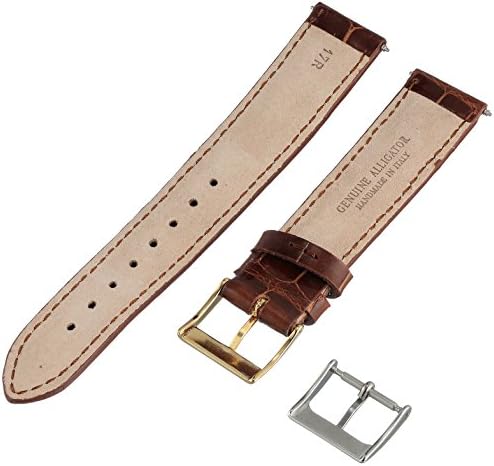 Artisan of Italy AITPD400-1417MR Men's Luxury Dress Padded Alligator 17mm Cognac Watch Strap