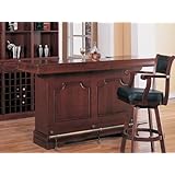 Traditional Cherry Finish Bar Unit w/Wine Rack Sink Drawers