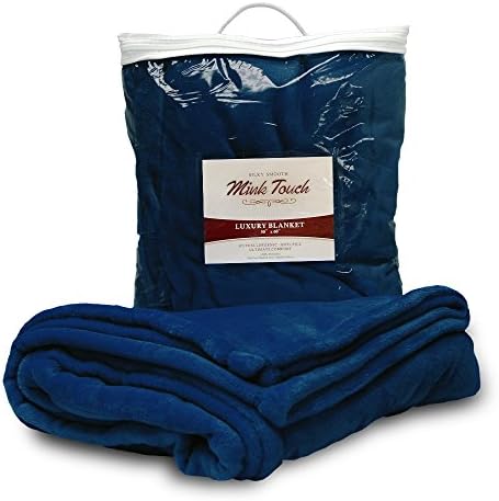 Cloud Mink Touch Throw Blanket (Navy Blue)
