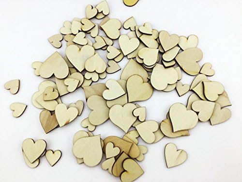 100 pcs IFfree Mixed Size Pure Color Small Round Heart Shaped Unfinished Crafting Sewing DIY